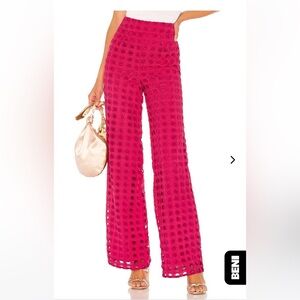 Lovers & friends Haley eyelet pink pants small